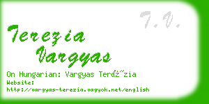 terezia vargyas business card